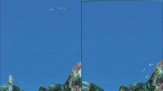 竖屏超广角海底世界4K天幕大屏