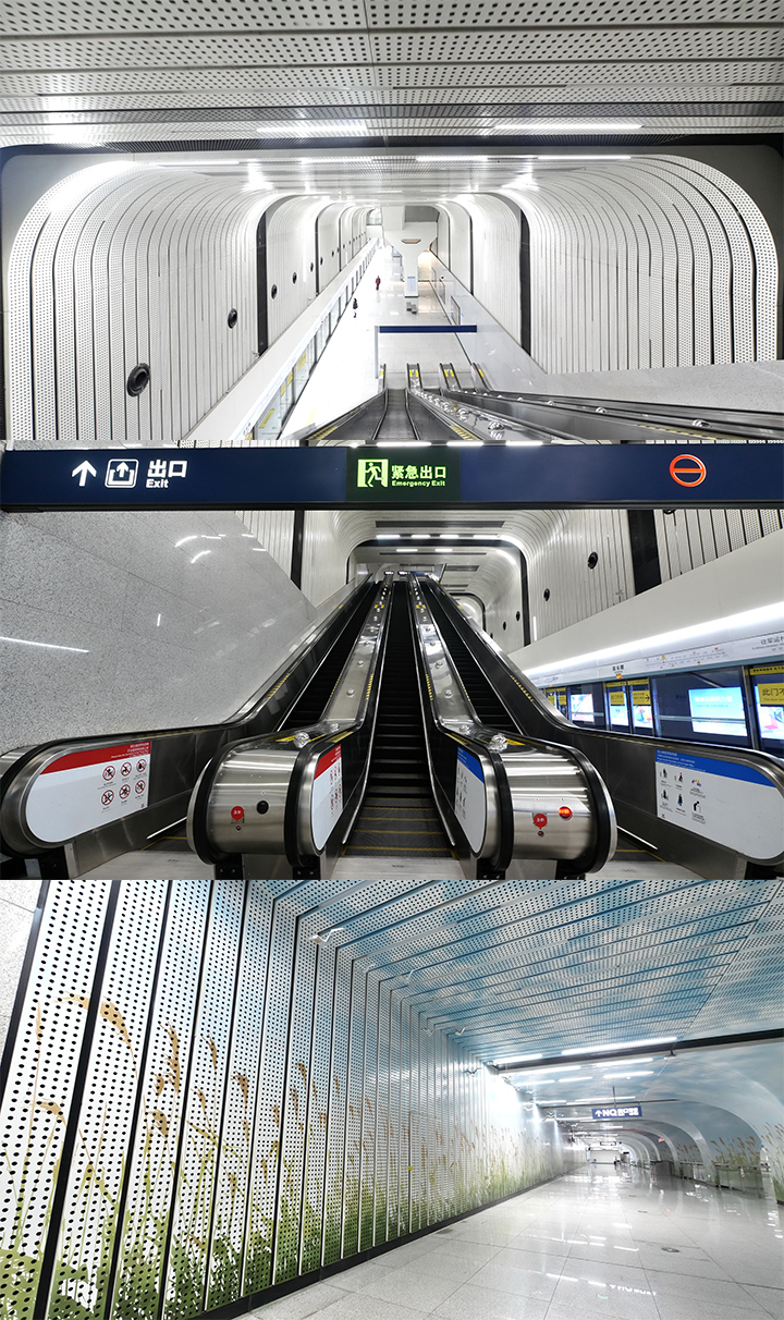 武汉地铁5、7、8线徐家棚站站内空景