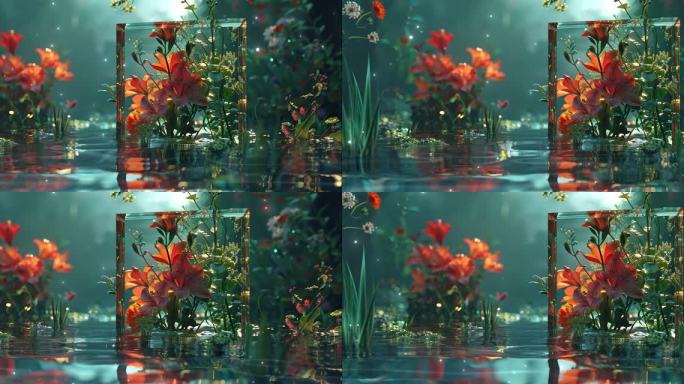 水上植物花场景 3