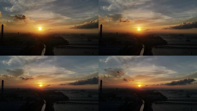 上海长江江面 日落云层延时意境 云层情绪