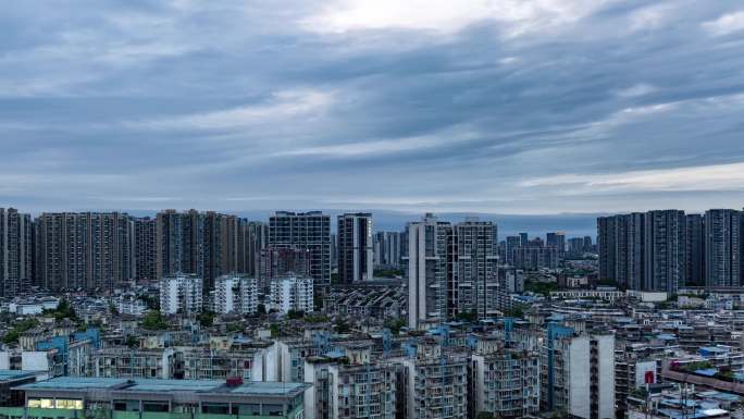 城市天黑延时城市天空延时城市日转夜延时