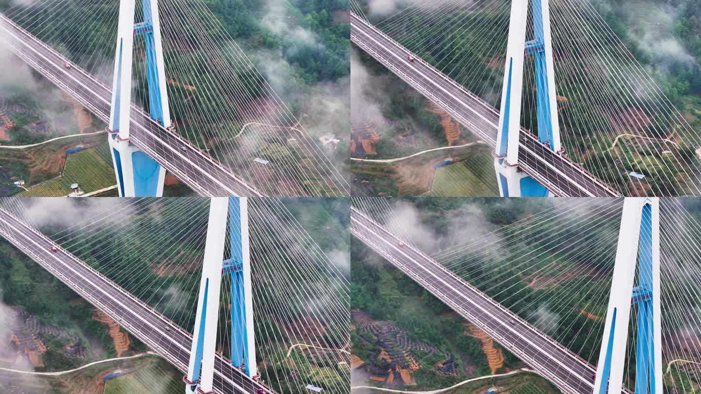 4K贵州平塘特大桥跟车镜头