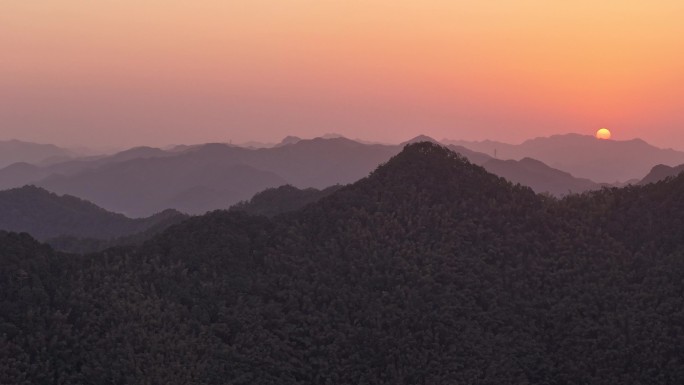 龙坞茶镇夕阳