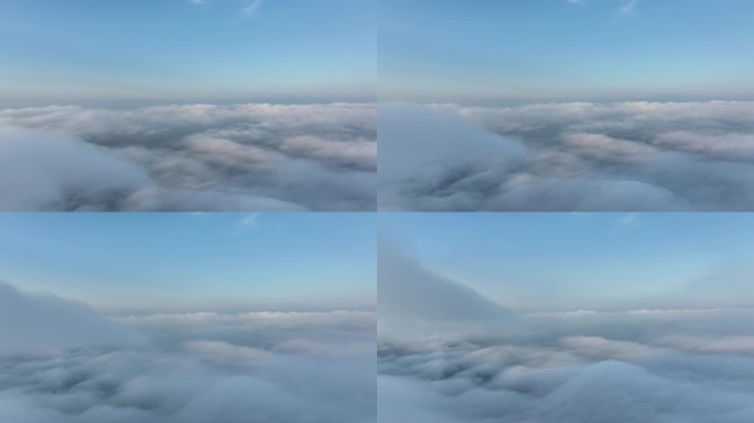 云海云雾穿云天空自然风光