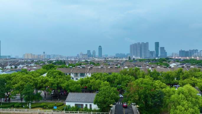 江苏苏州市姑苏区寒山寺江南水乡风景风光航