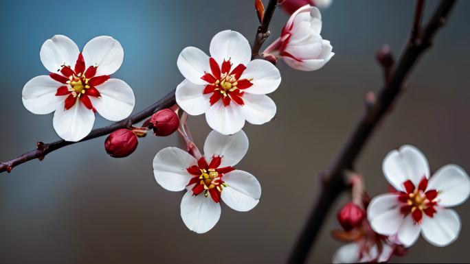 梅花开花梅花盛开大寒立春唯美意境