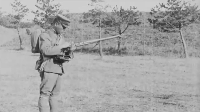上世纪日军陆军学校 日军射击训练