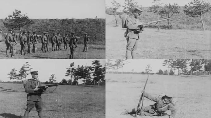 上世纪日军陆军学校 日军射击训练