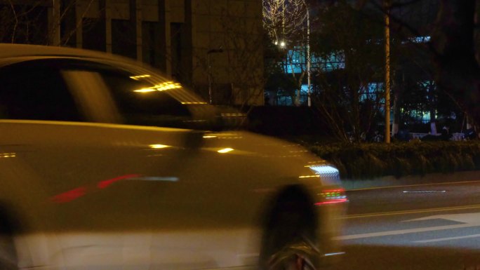 夜晚城市马路汽车车辆车流夜景视频素材44