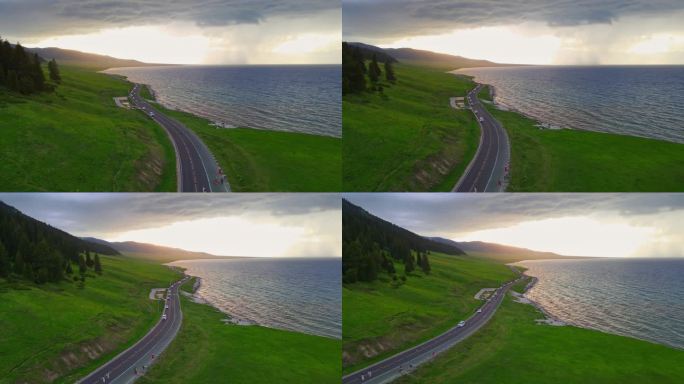 新疆赛里木湖4K航拍