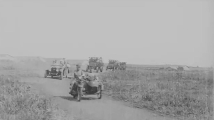 上世纪日军 日军车队 卡车运输日军