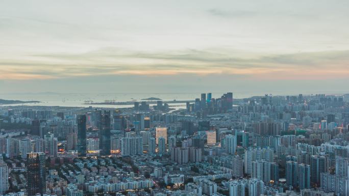 深圳南山前海后海傍晚延时摄影