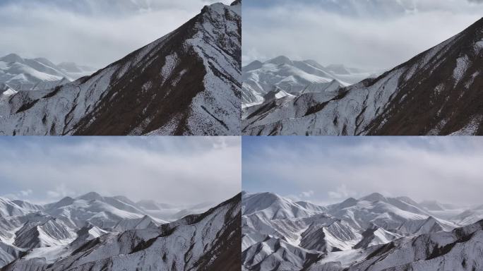 白雪覆盖下的祁连山脉