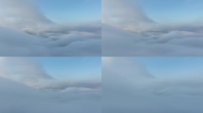 云海云雾穿云天空自然风光