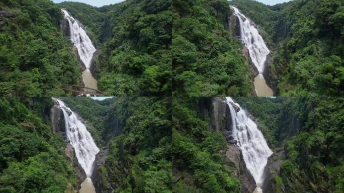 航拍莆田九鲤湖飞瀑