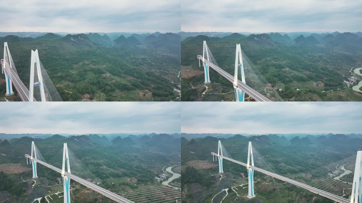 4K贵州平塘特大桥云海航拍