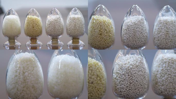 塑料再生颗粒产品特写塑料颗粒塑料制品粒子