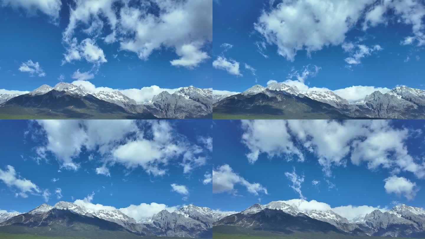 玉龙雪山延时拍摄云彩变幻