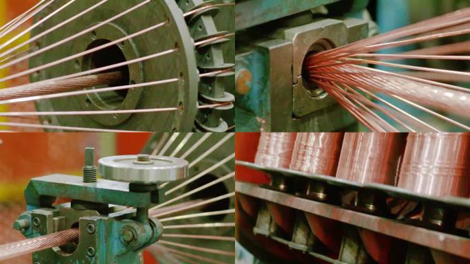 自动化电缆车间工业制造铜芯线材生产车间