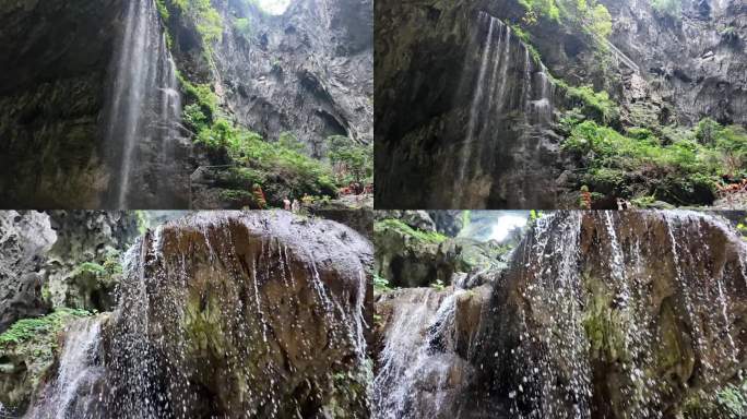 瀑布山水意境自然风景
