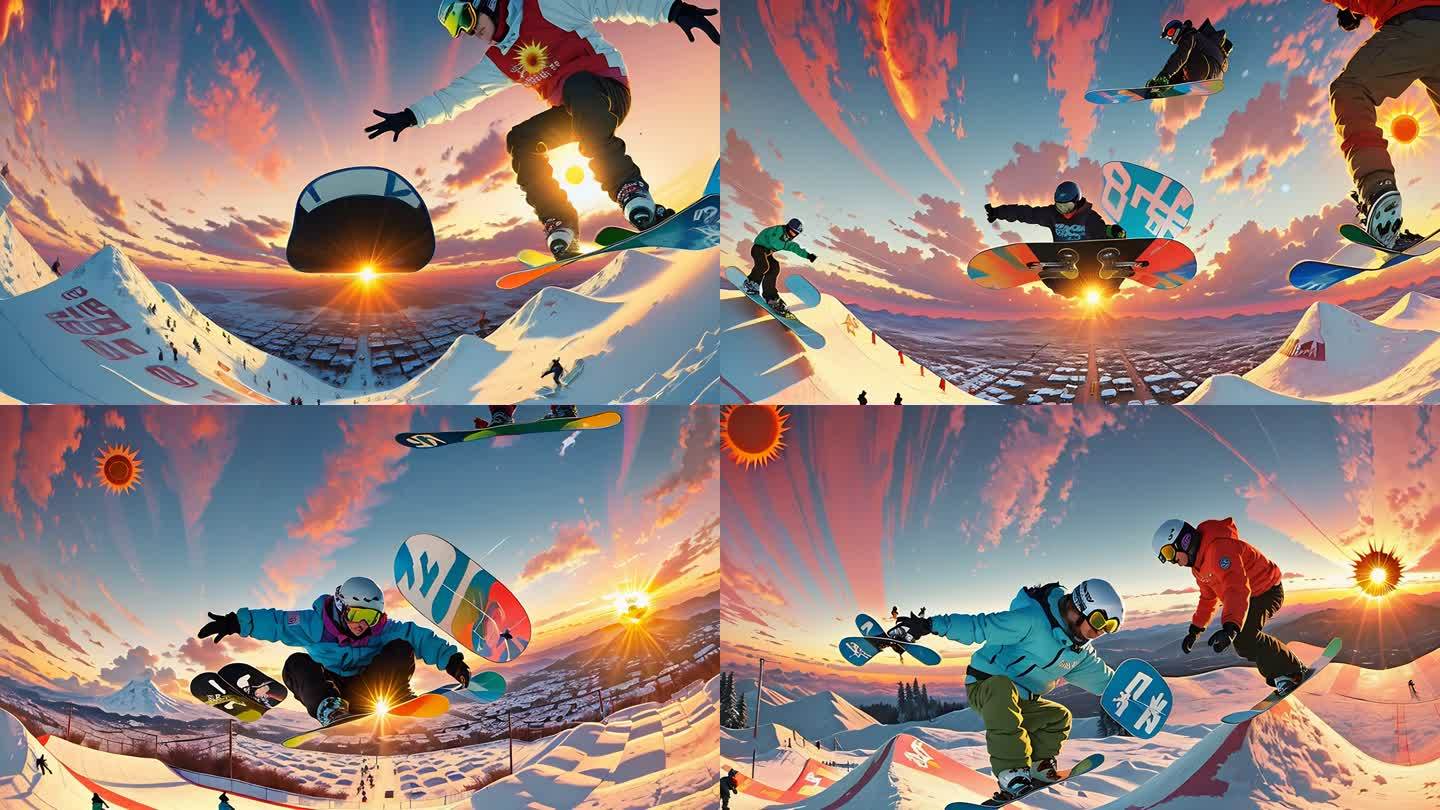 AI演绎滑雪