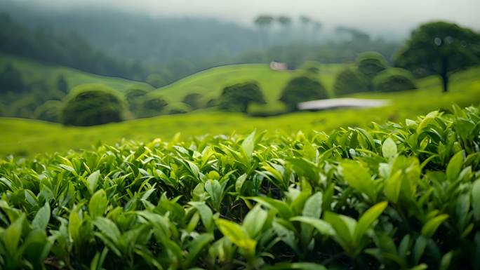 茶叶茶园采茶茶山场茶品茶意境