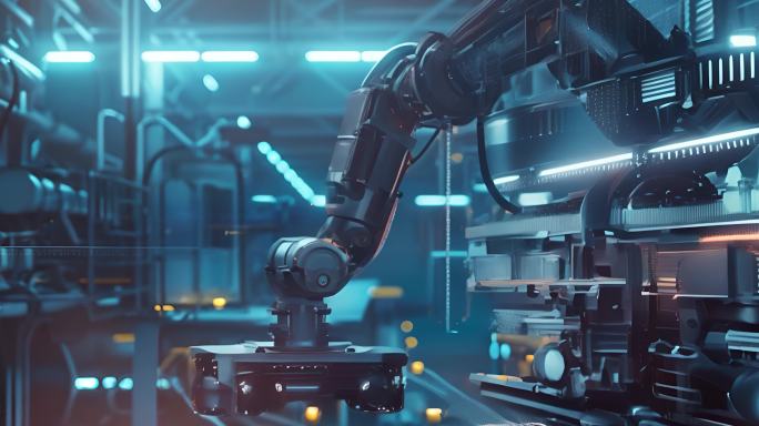 机械臂工业4.0智能车间未来AI车间