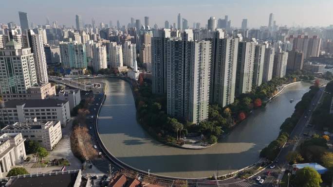 中远两湾城 苏州河 高楼群 大气磅礴