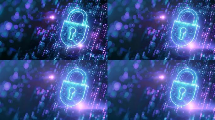 科技感安全锁图标