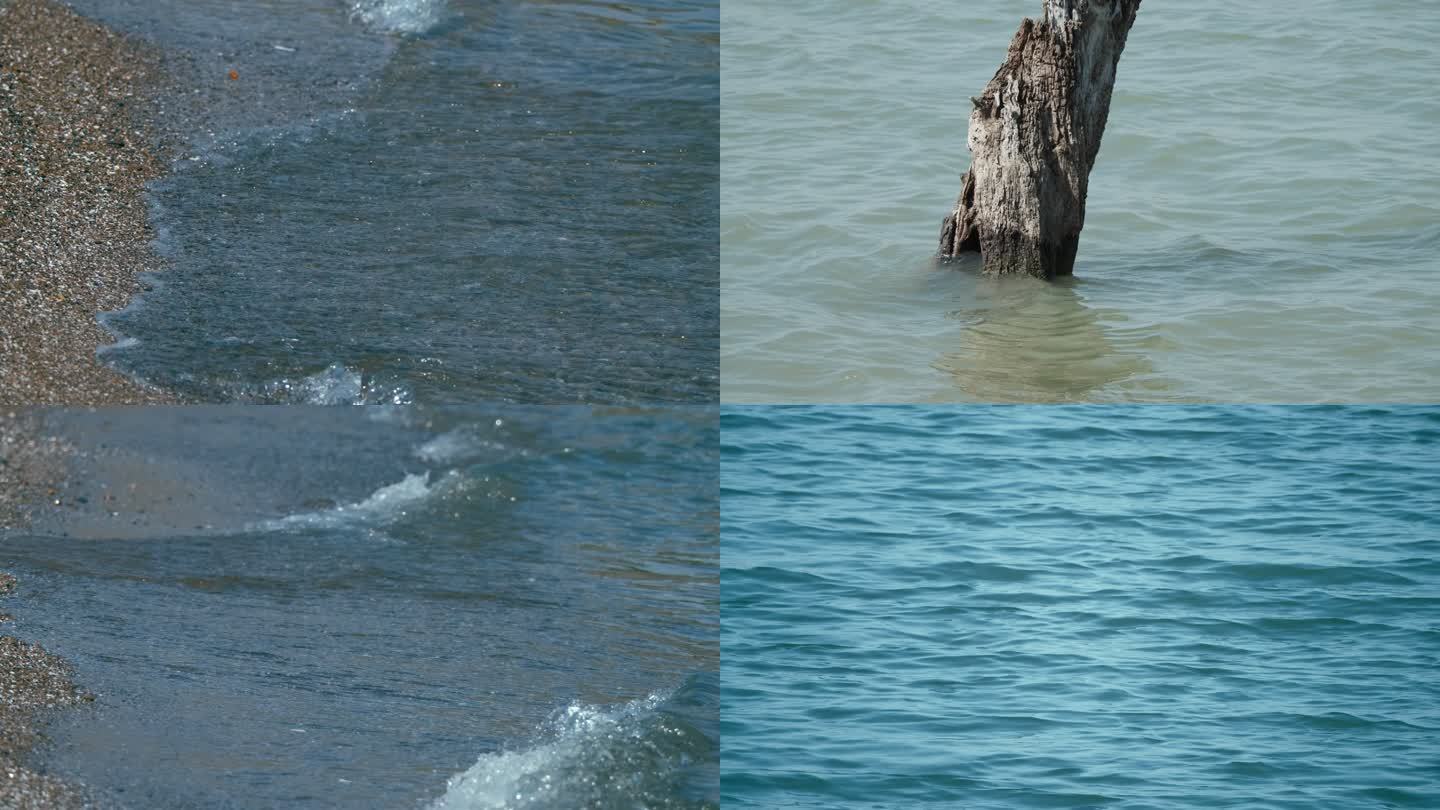江河湖海水面波浪波纹海浪清澈水资源