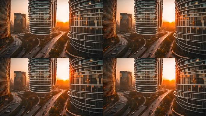 一线城市未来建筑视频