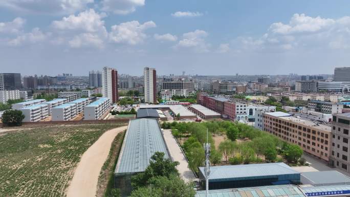 陕西榆林榆阳区棚户区建材市场街道街景