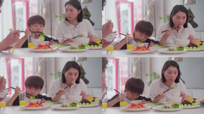小孩子吃青菜