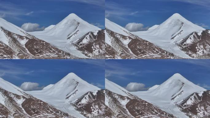 白雪皑皑下的青海玉珠峰