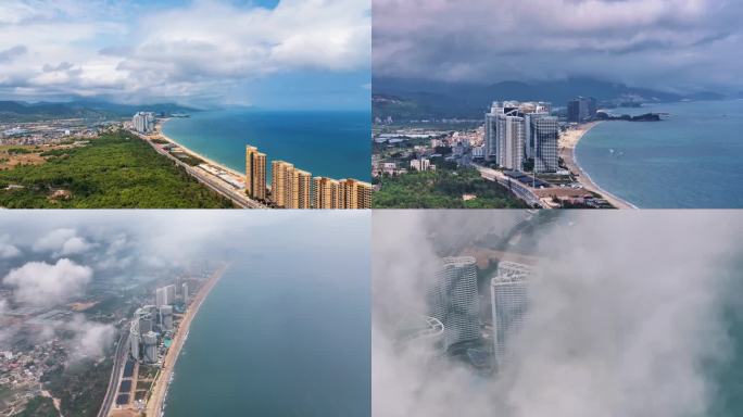 航拍惠州双月湾东岸风景 4K 15段素材