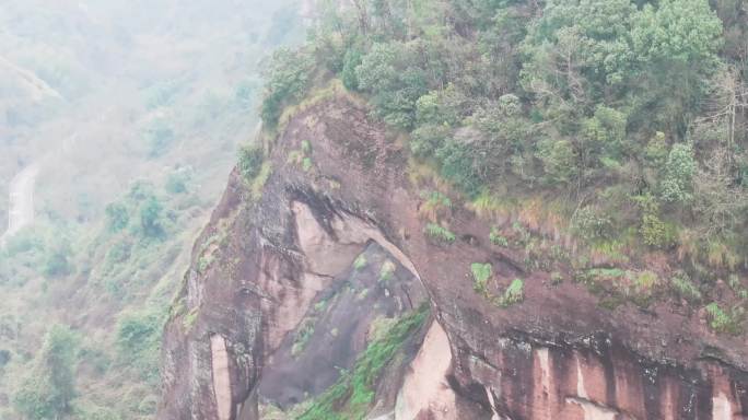 江西上饶龙虎山象鼻山航拍