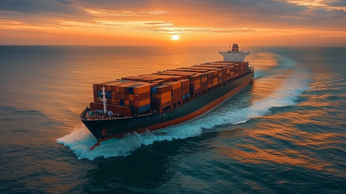 集装箱货轮 一带一路 运输船 海上贸易