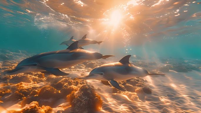 海豚 海洋 哺乳动物 水域 游泳 聪明