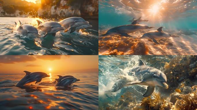 海豚 海洋 哺乳动物 水域 游泳 聪明