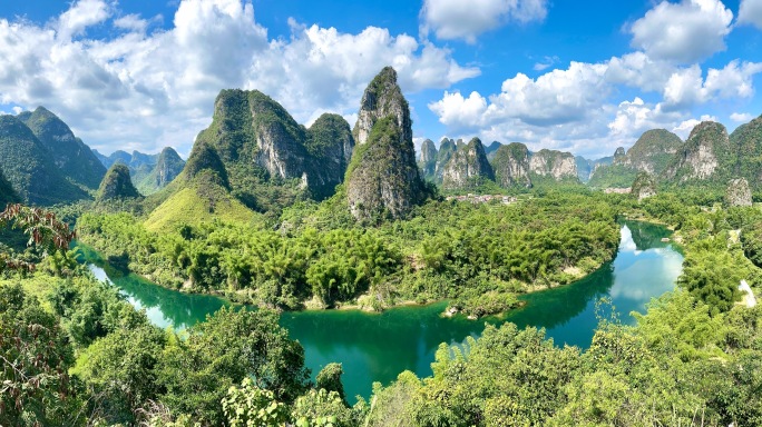 广西河池龙江第一湾  4K航拍