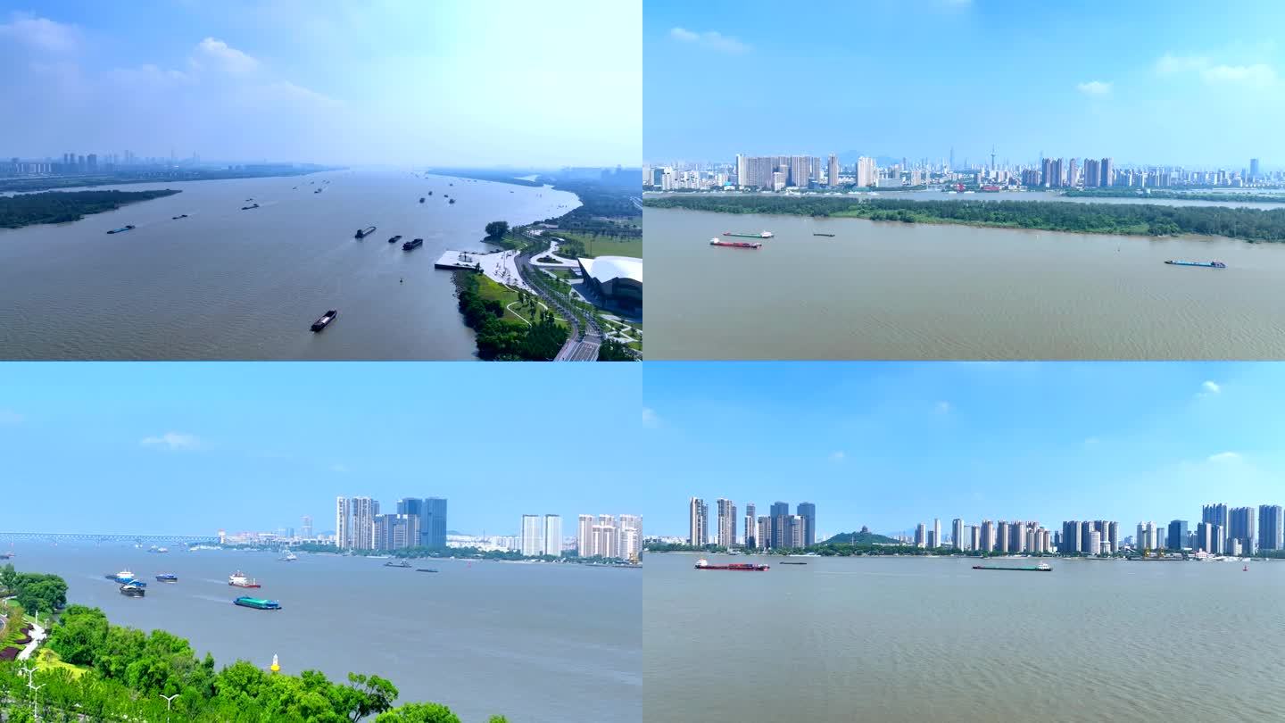 南京城市全景大气航拍极美画面
