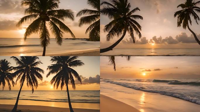 唯美的大海 椰子树