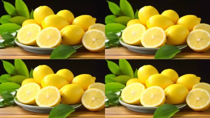 新鲜柠檬的特写镜头