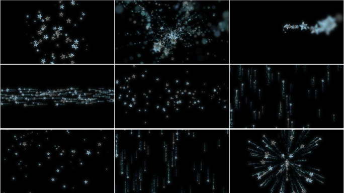 22款4K蓝色梦幻星星粒子透明素材