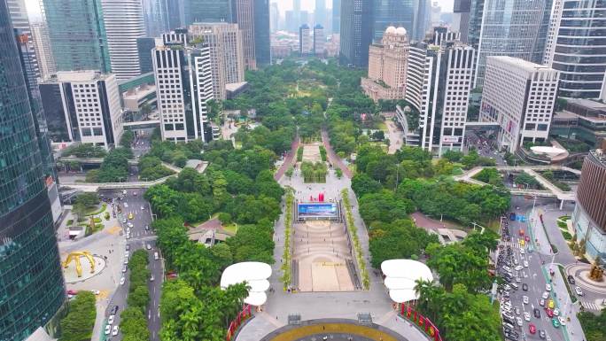 广州花城广场天环广场航拍珠江新城城市地标