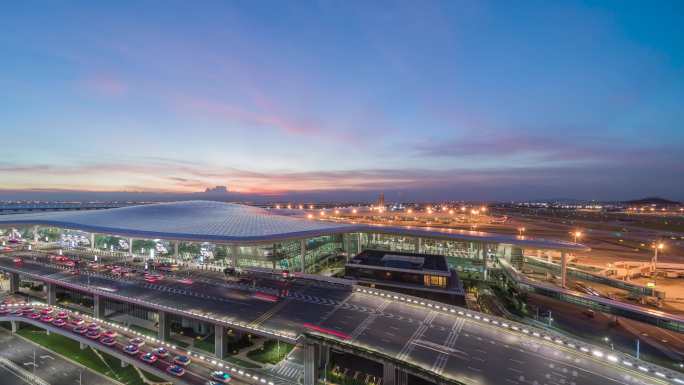深圳机场T3航站楼和高架桥延时摄影