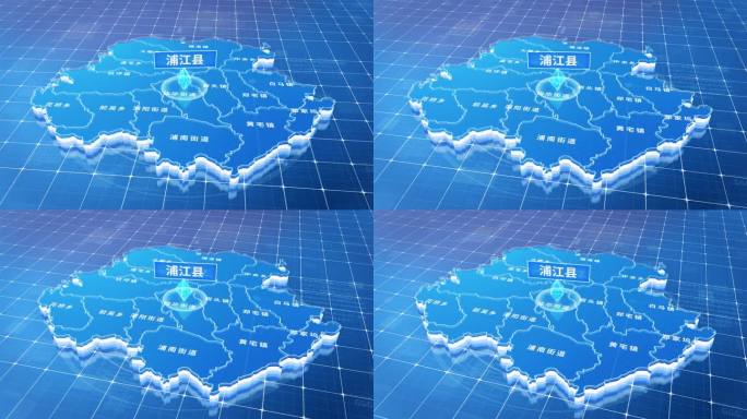 浦江县蓝色三维科技区位地图