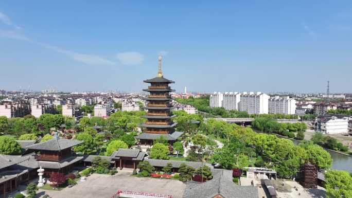 上海宝山净寺航拍