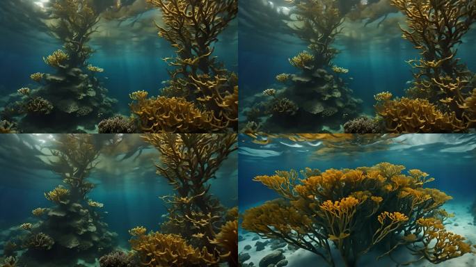 浅海海底珊瑚海带