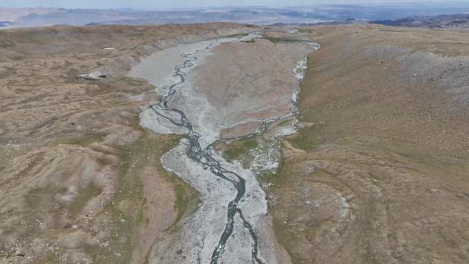 大自然冰川融水河流水资源
